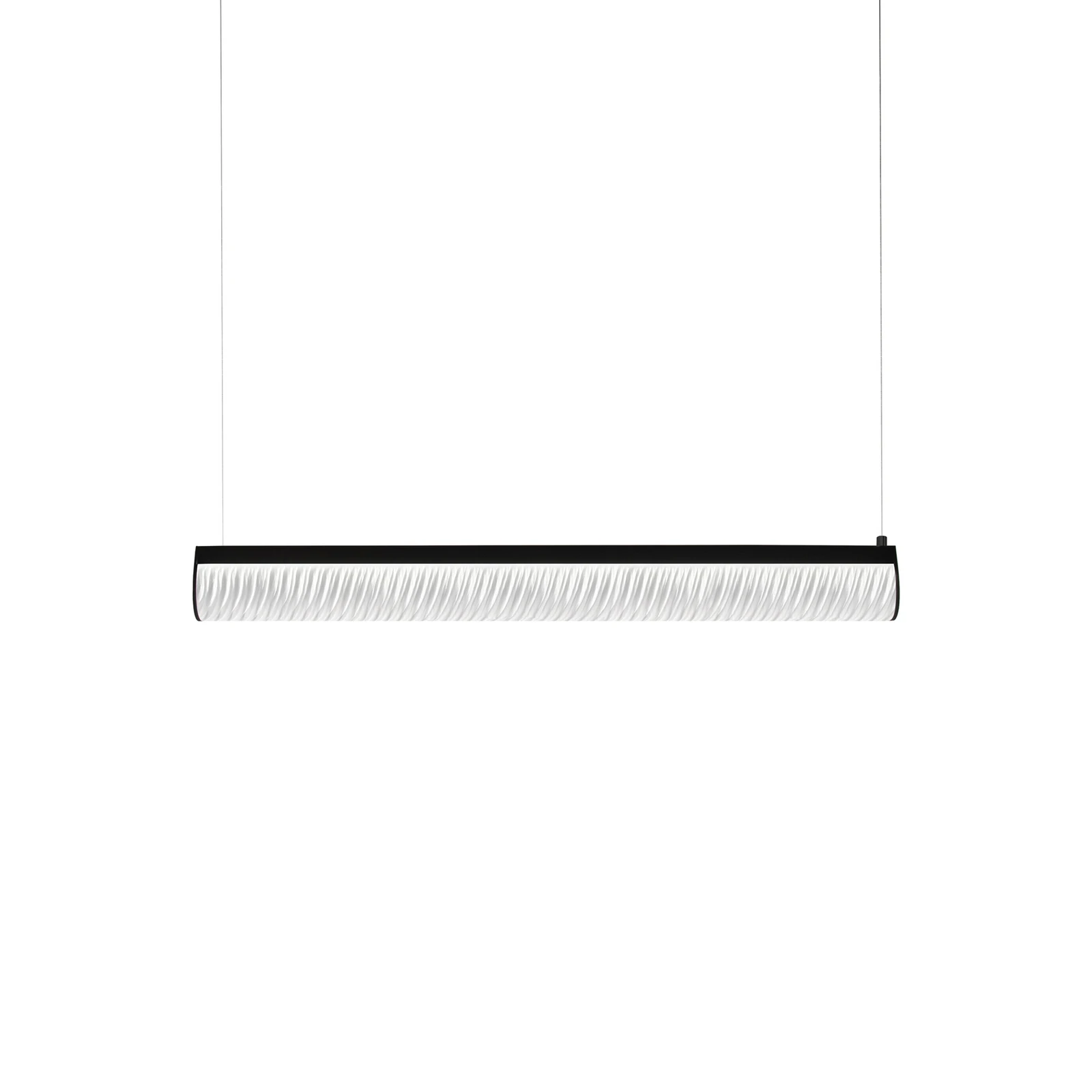 Slamp LED-Hängelampe Modula, plissé, schwarz