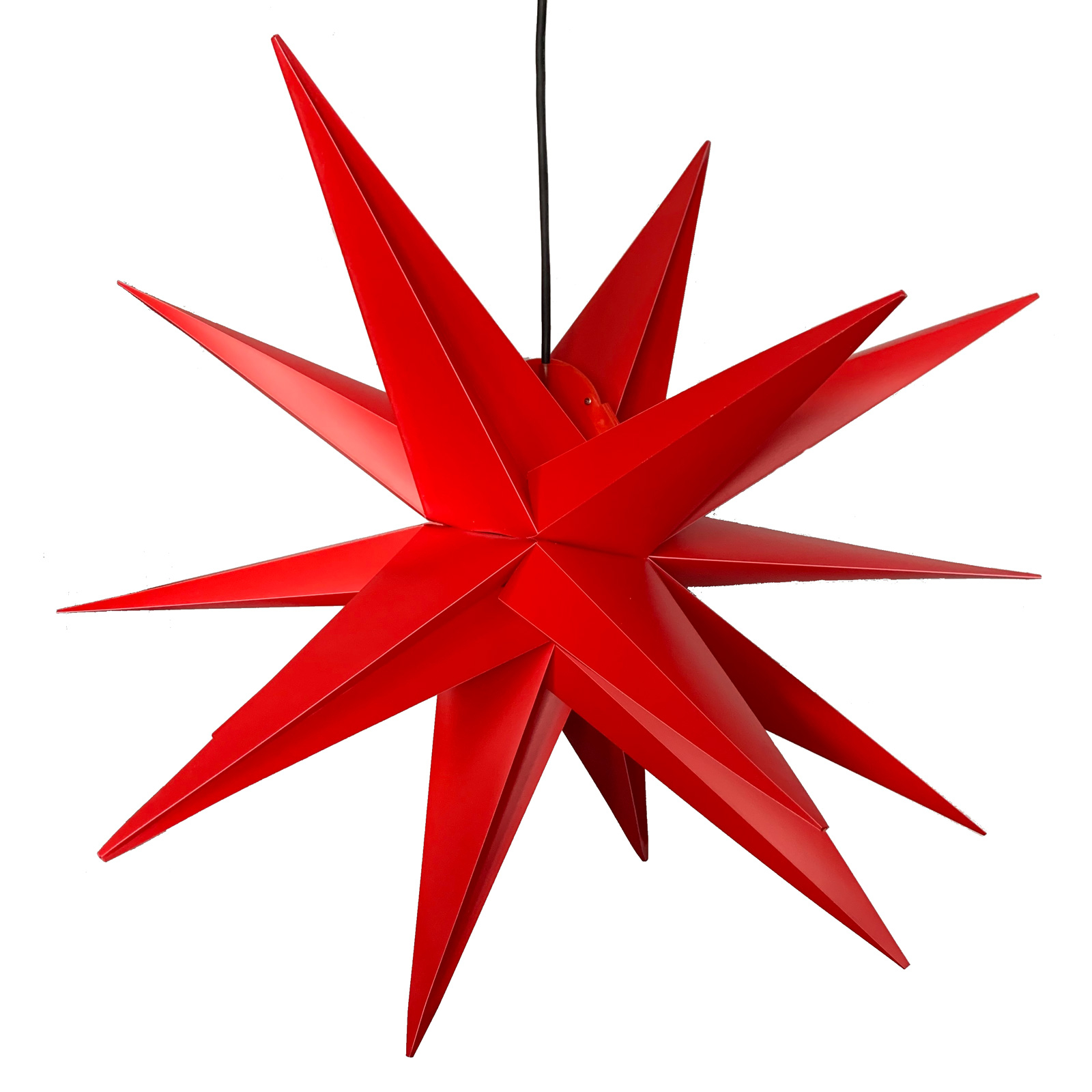 Estrela decorativa XXL exterior, 18 pontas, Ø 80 cm vermelho