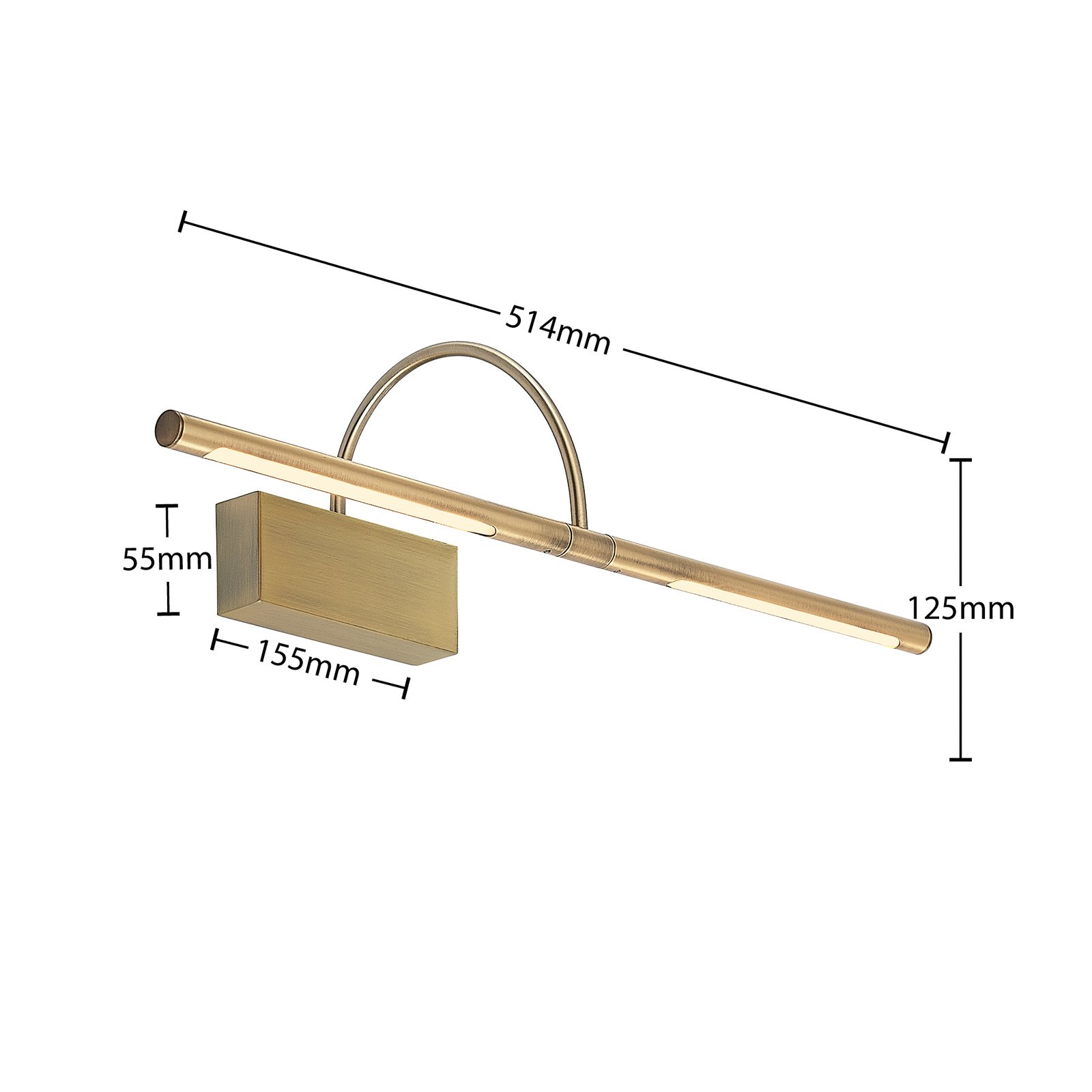Fehmke LED Vegglampe Antique Brass - Lucande