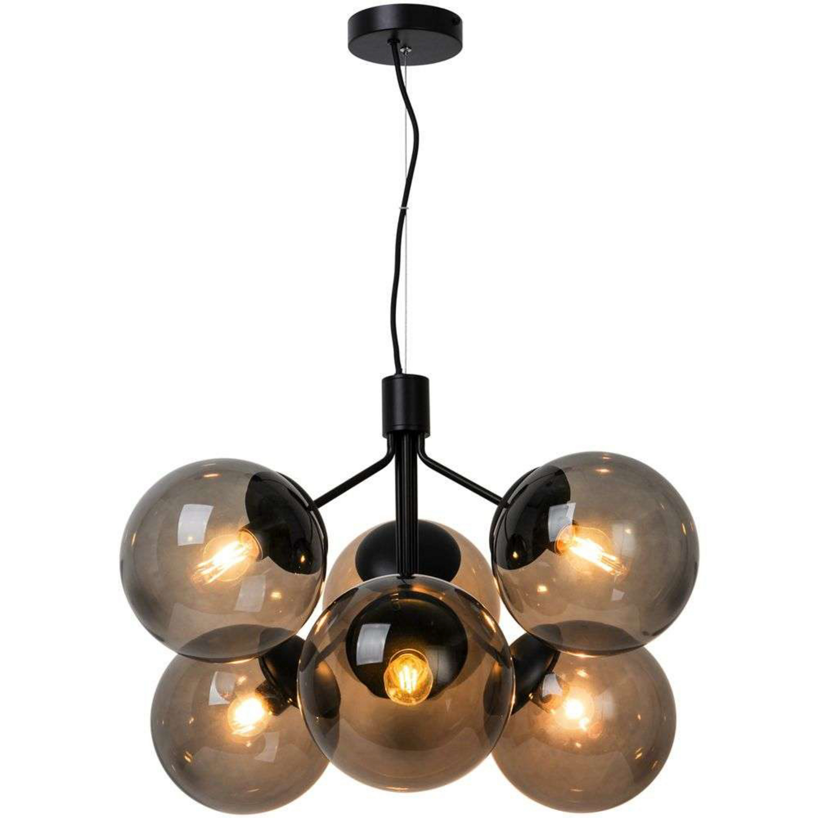 Ivona 6 Lustră Pendul Black - Nordlux