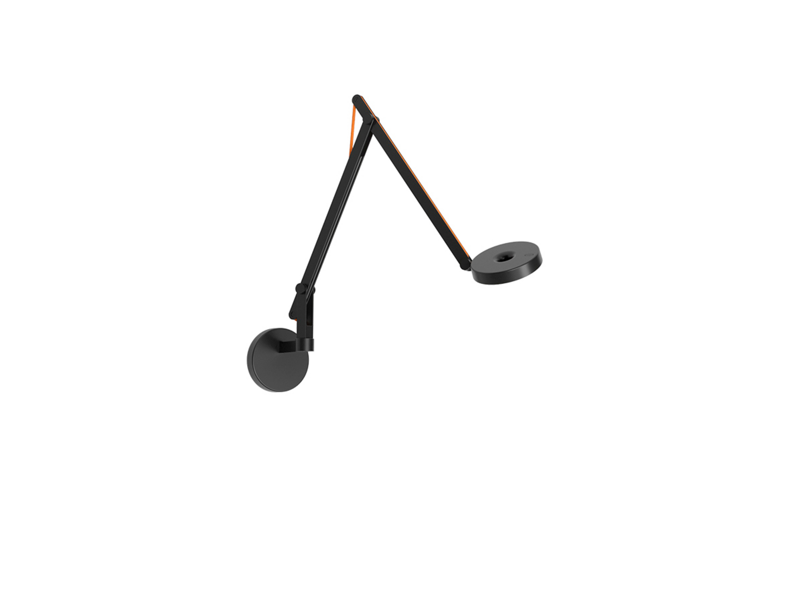 String W2 Mini Wandleuchte DTW Matt Black/Orange - Rotaliana