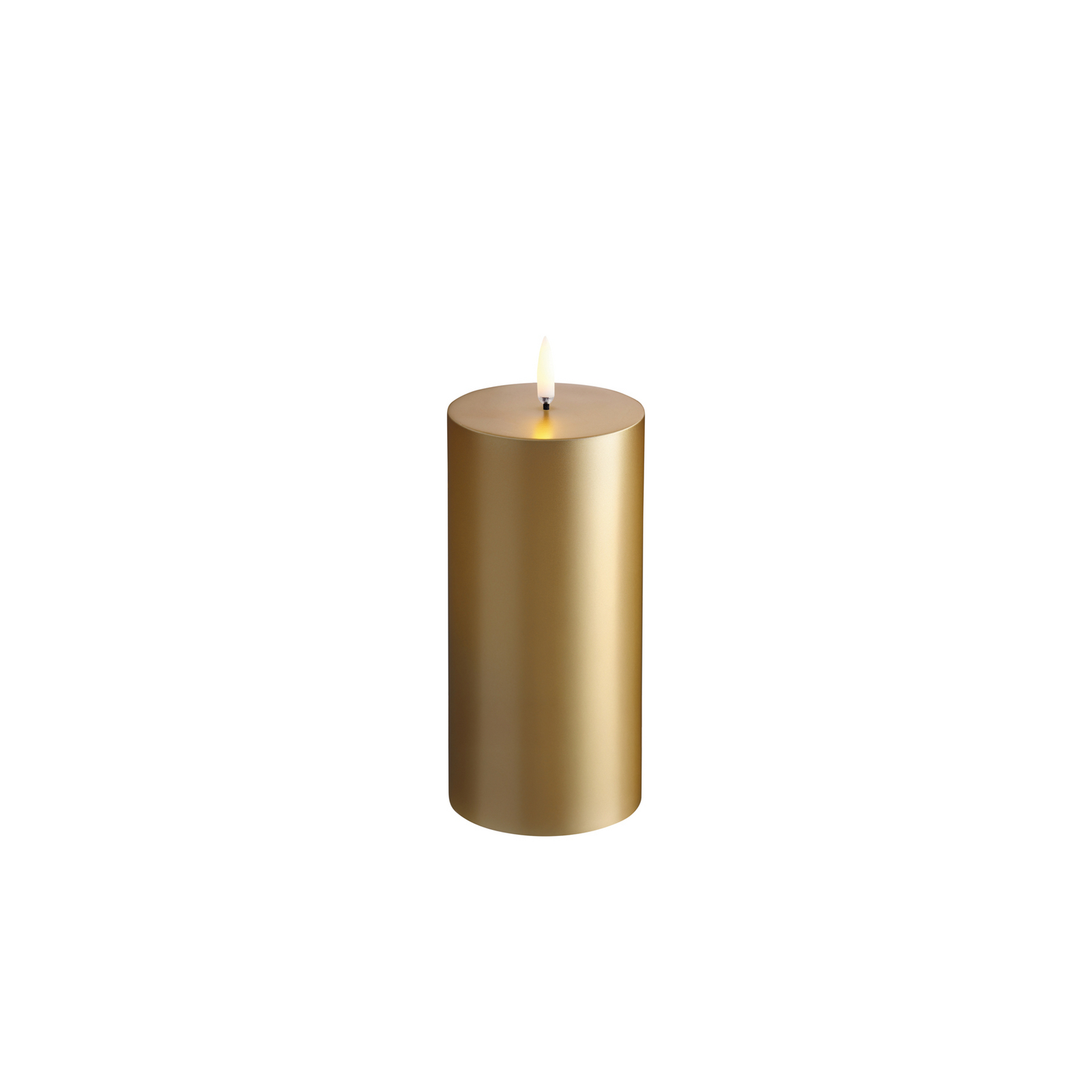 PILLAR LED-stearinljus, guld, höjd 15 cm, vax - Uyuni Lighting