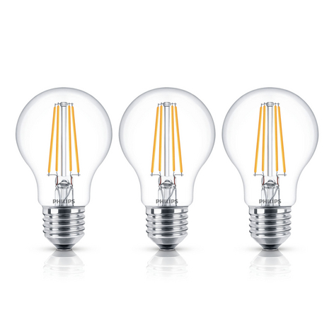 Philips LED-lampa Classic E27 A60 7 W 827 klar