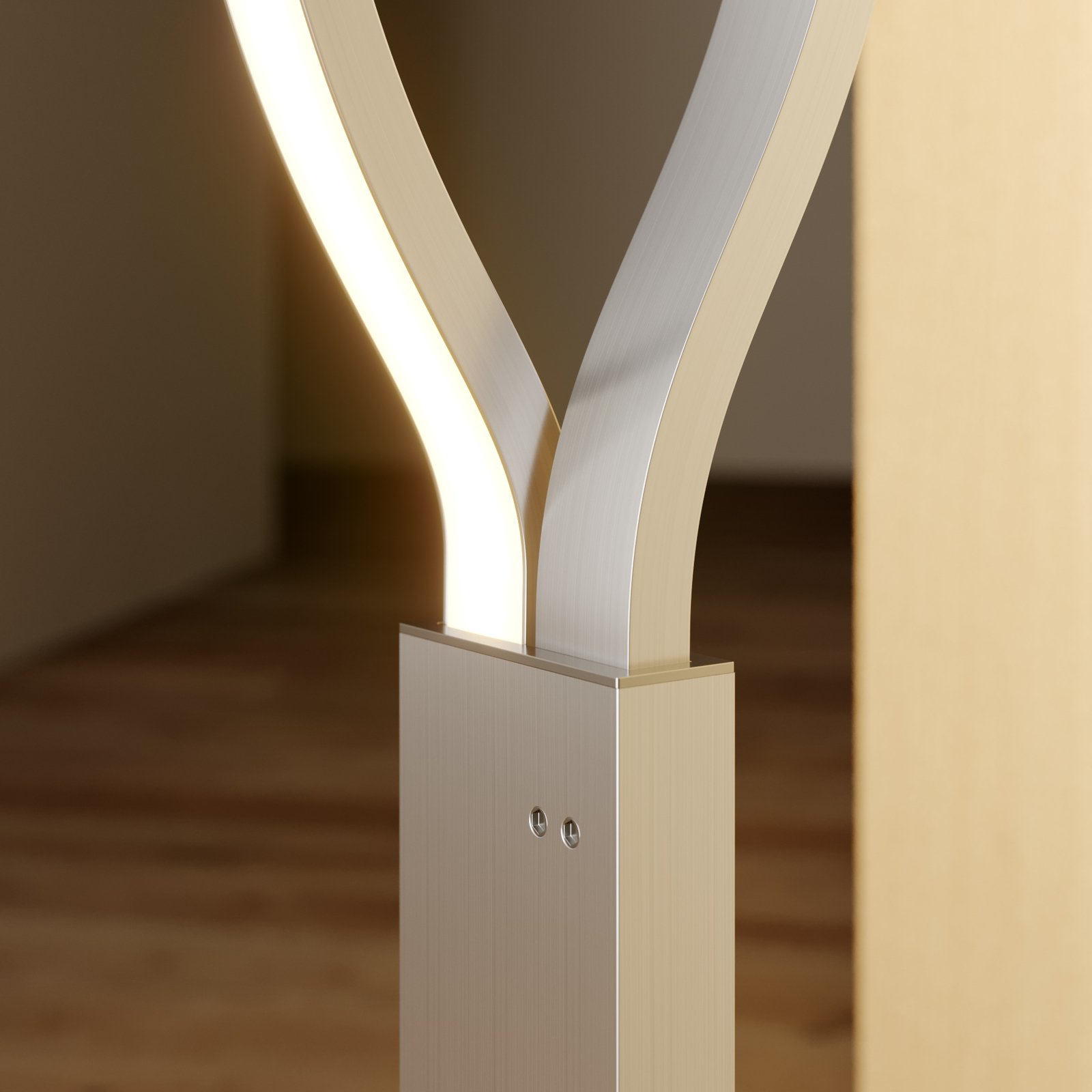 Auron Golvlampa Nickel/White - Lindby