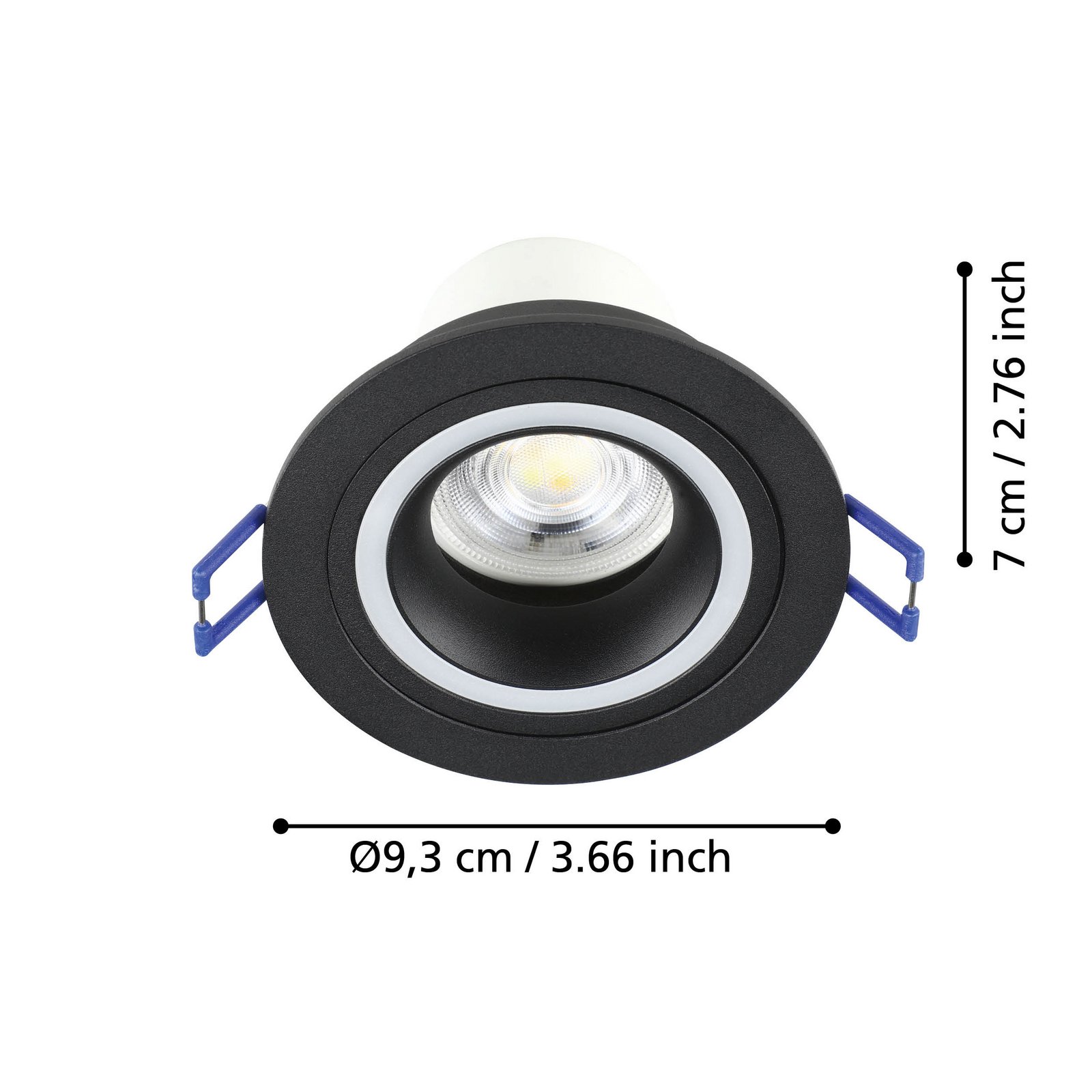 EGLO connect Smart-LED-Leuchte Carosso-Z, Ø 9cm, schwarz
