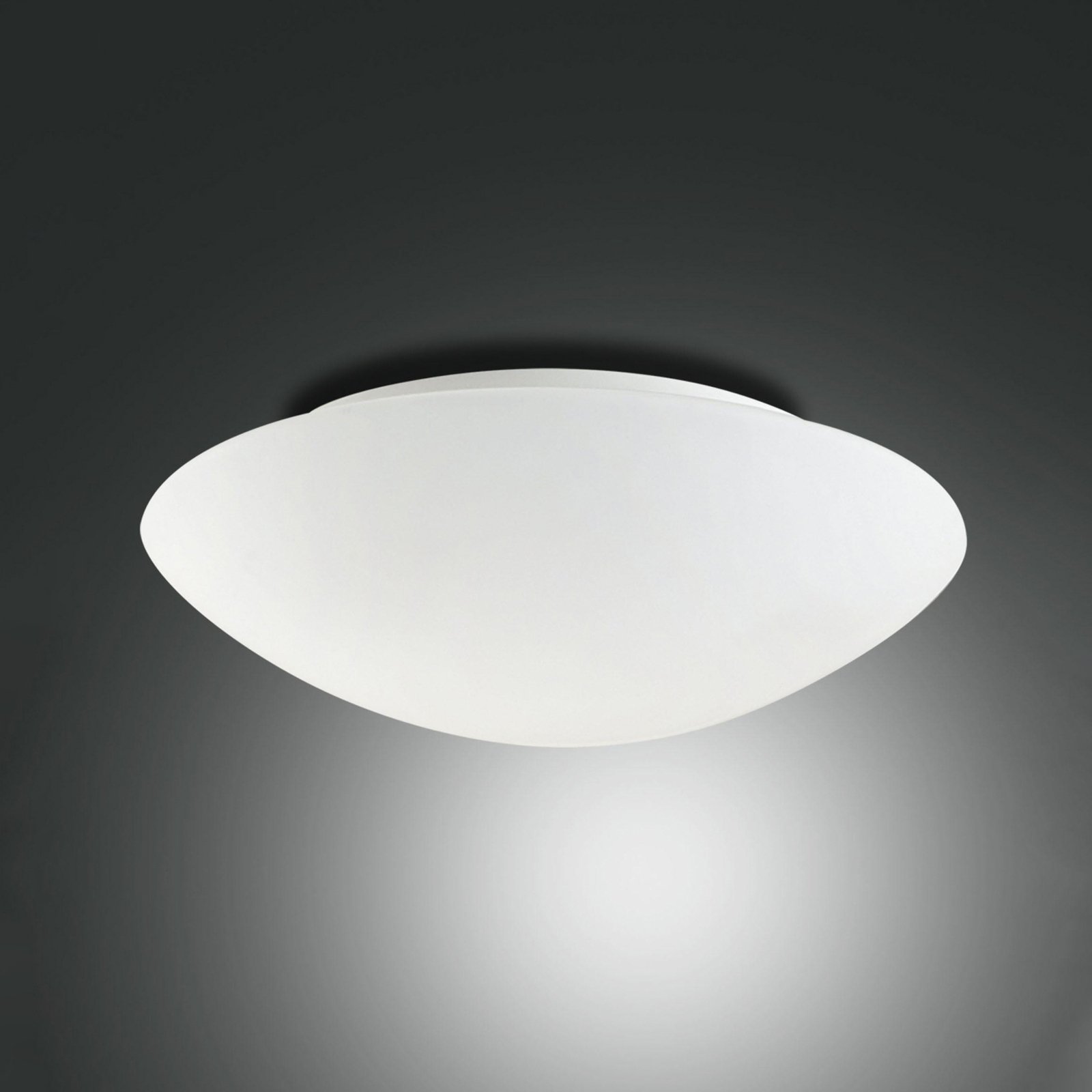 Pandora ceiling light, Ø 46 cm, glass, white
