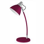 Colourful table lamp magenta, with stand