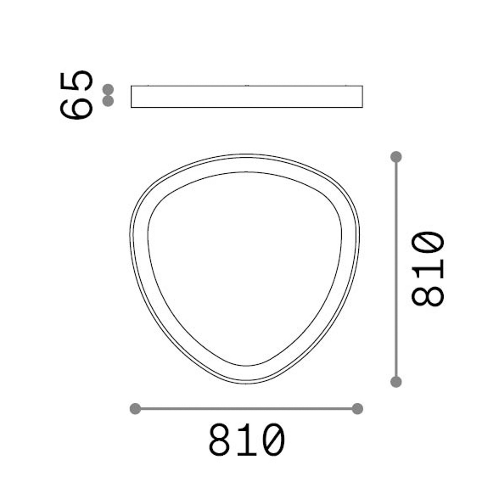 Candeeiro de teto LED IDEAL LUX Gemini branco, 81 cm, 4000 K, ligar/desligar Candeeiro de teto LED IDEAL LUX Gemini branco, 81 cm, 4000 K, ligar/desligar