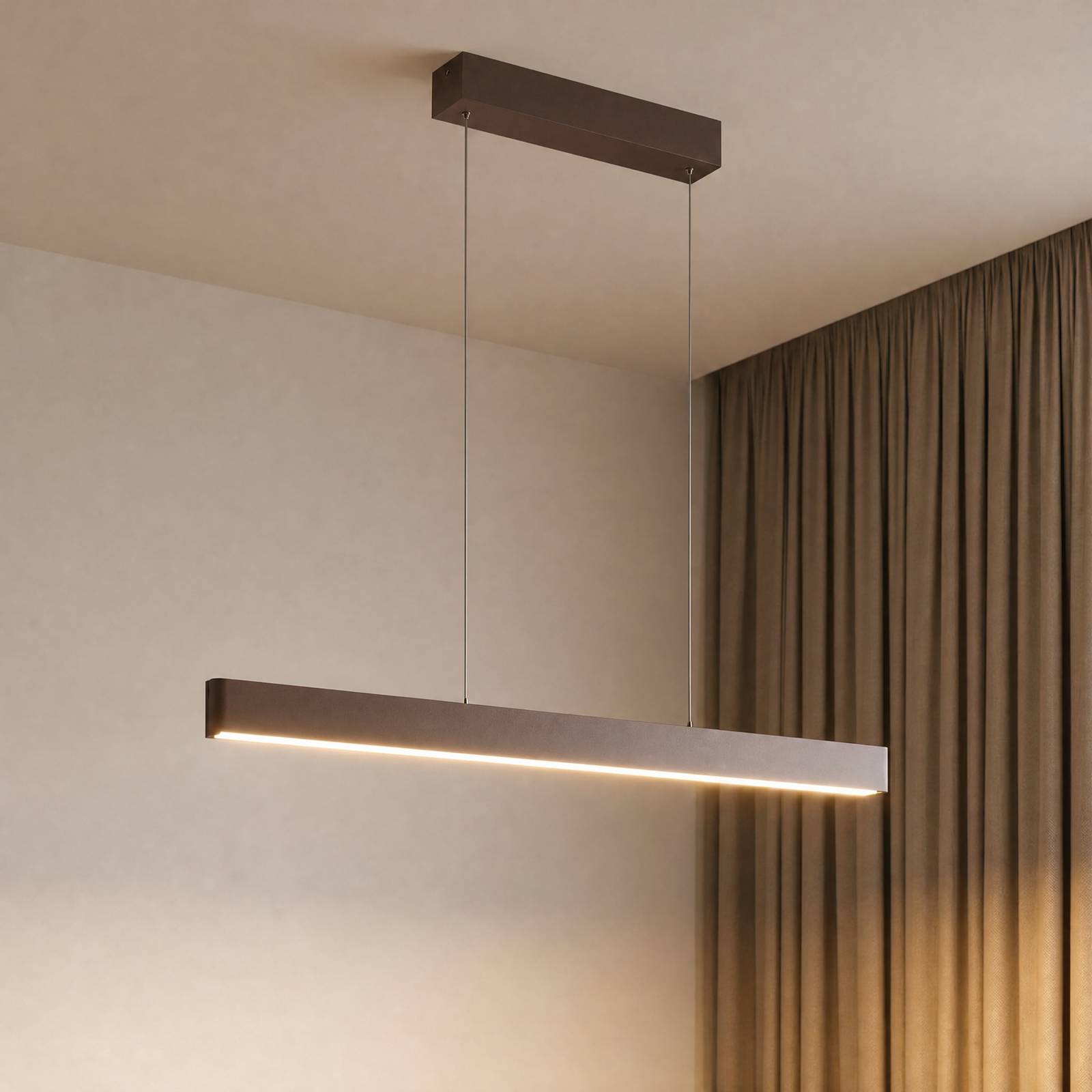Lucande Smart Led Pendant Light Mylosh, Coffee, Cct, Tuya