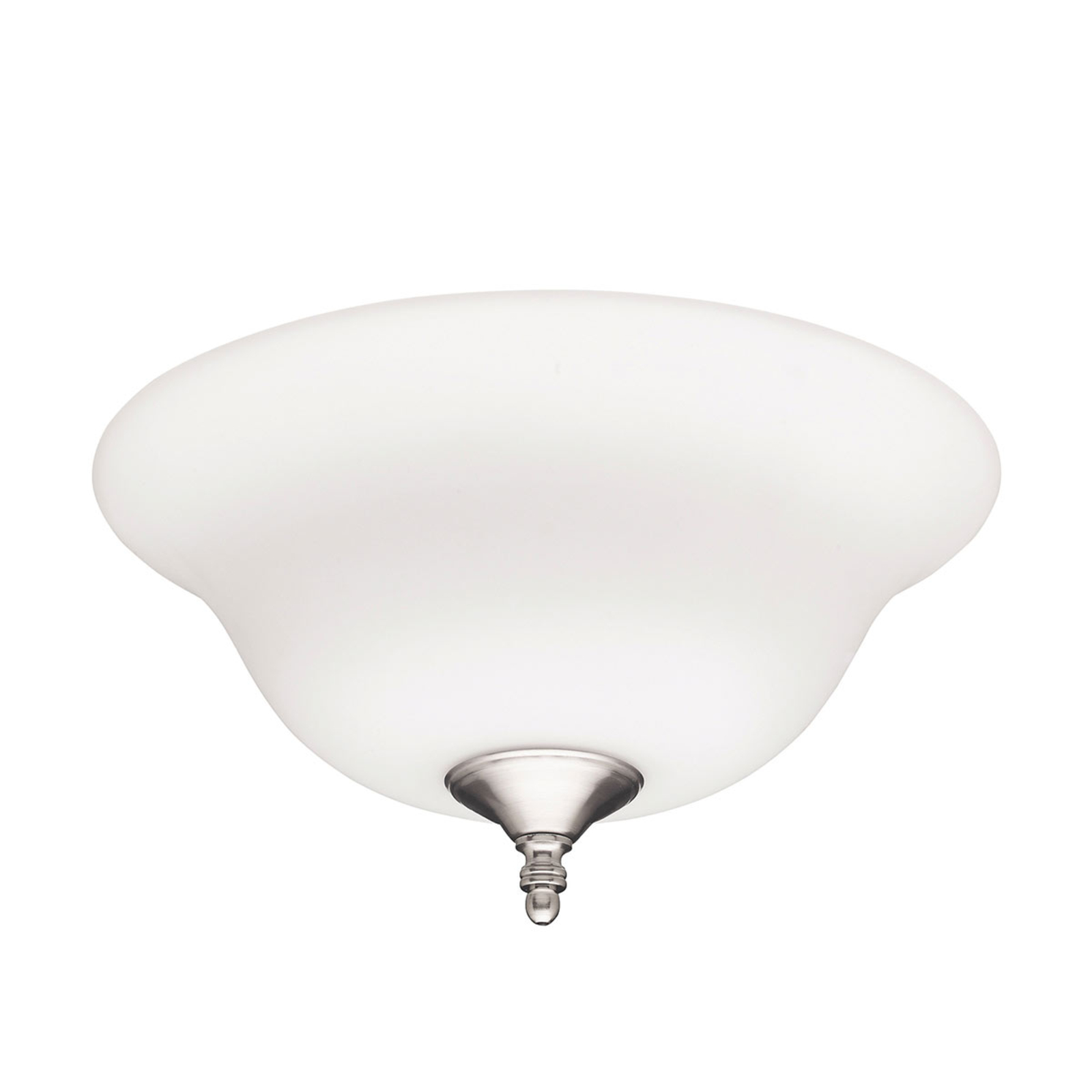 Hunter Frosted Opal Bowl light for fans, metal, glass, E27, 60 W, energy efficiency: A++, H: 28 cm