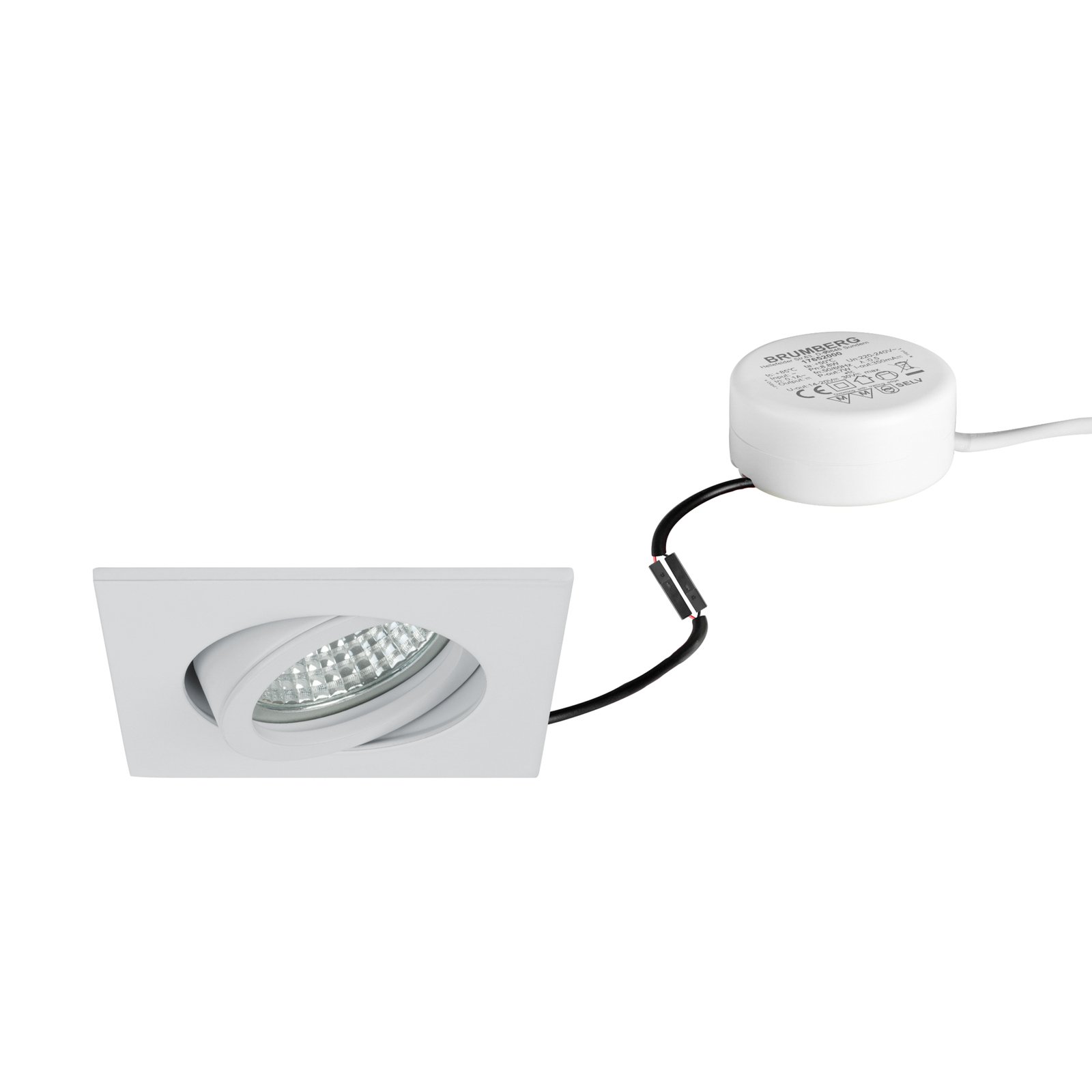 BRUMBERG LED прожектор за вграждане Tirrel-S, RC драйвер, кръгъл, бял мат