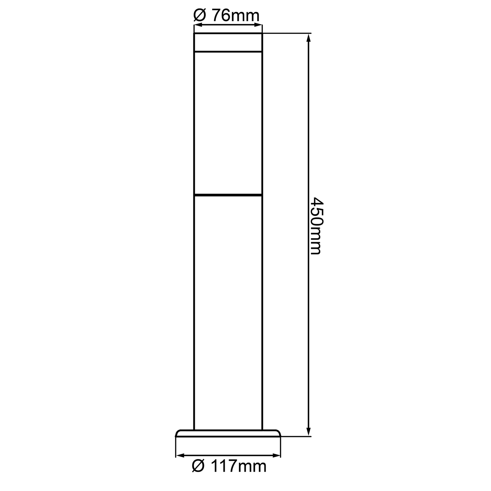 Luminaire pour socle Dody, noir, métal, plastique, E27