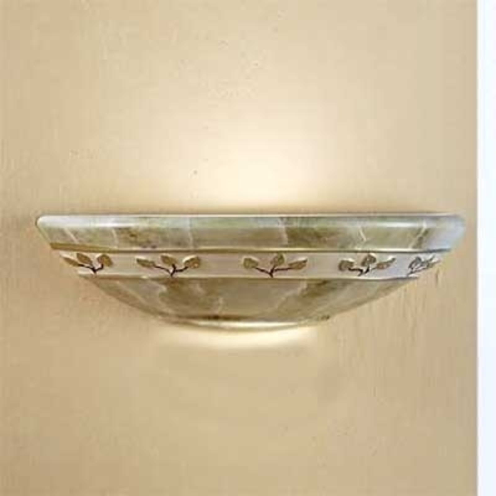 Ceramiche FOGLIE MARMO MARRON wall light, for Living / Dining Room, ceramic, E27, 60 W, energy efficiency: A++, W: 36 cm