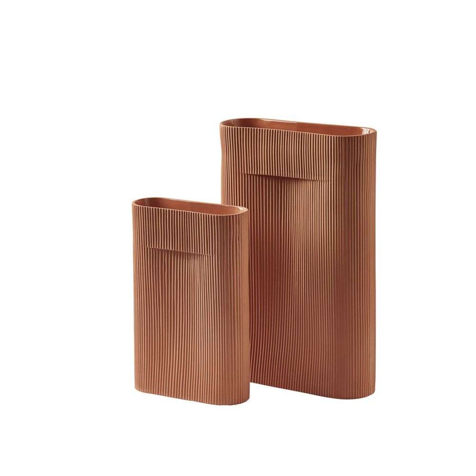 Ridge Vase H48,5 Terracotta - Muuto