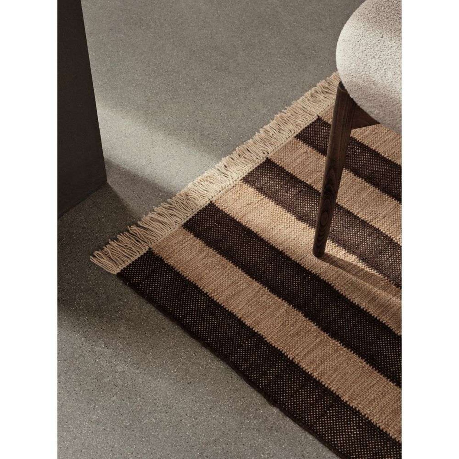 Ives Rug 80x140 Tan/Chocolate - ferm LIVING