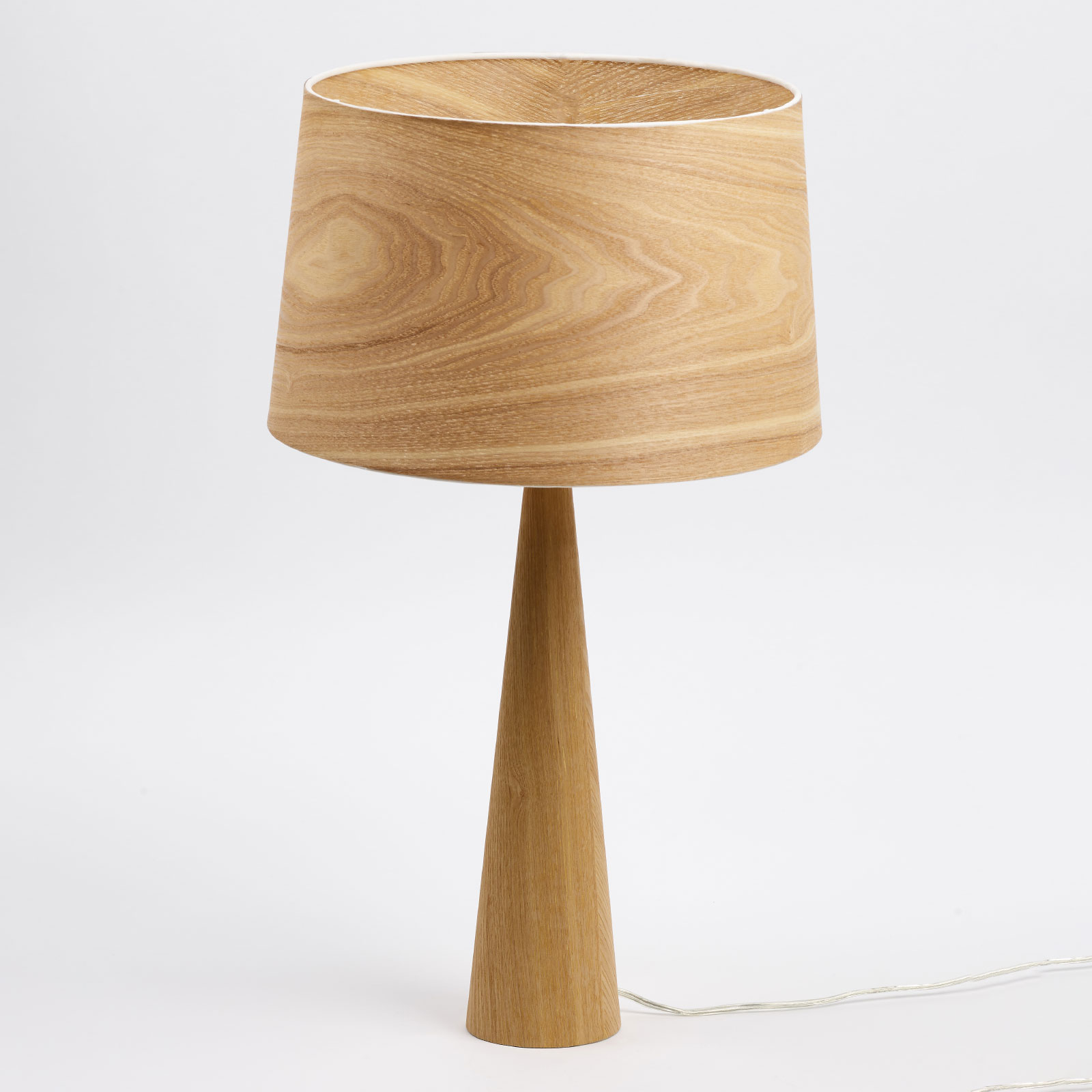 Lámpara de mesa Totem LT en look de madera natural
