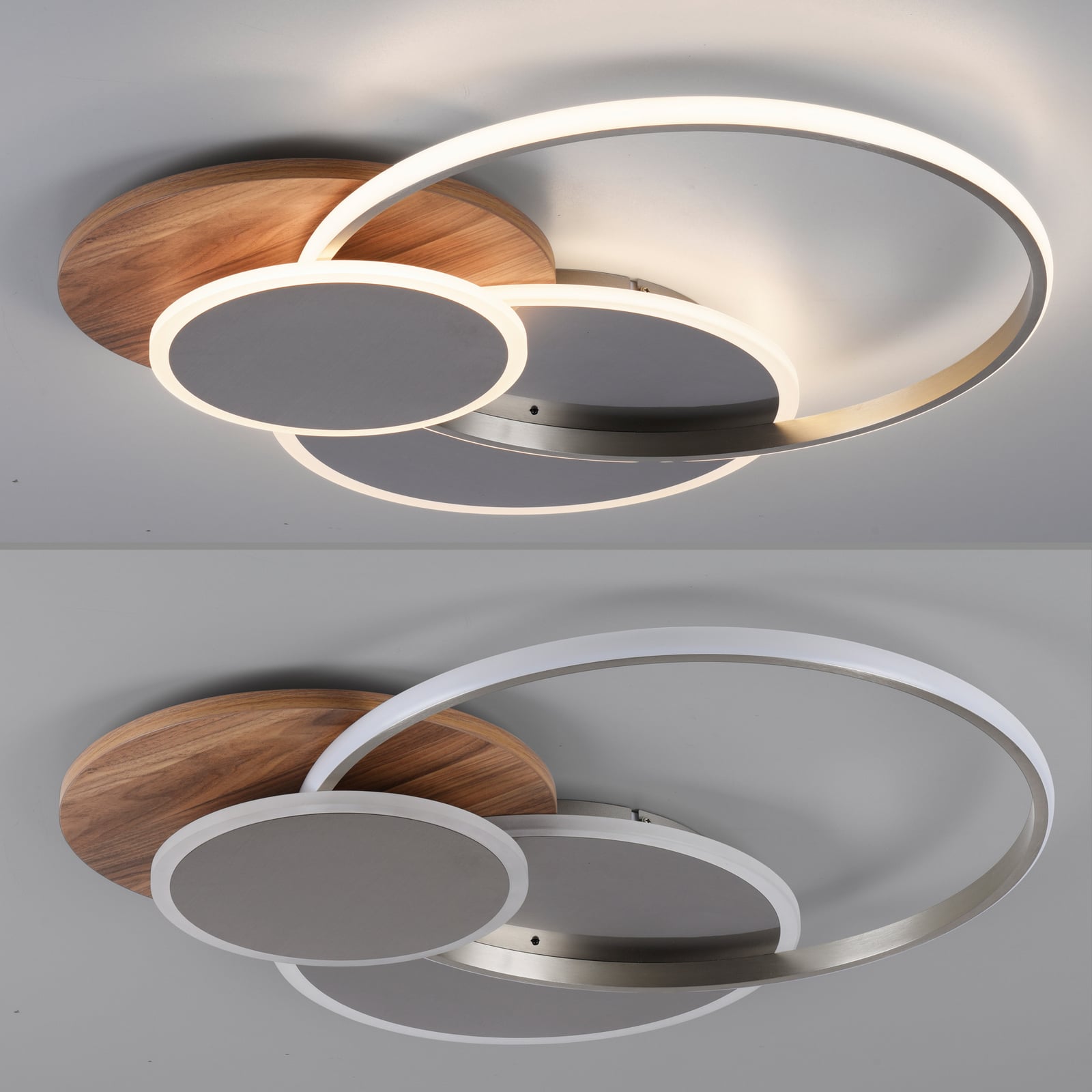 Paul Neuhaus LED-Deckenlampe Palma, Holz, CCT, 65cm, dimmbar Paul Neuhaus LED-Deckenlampe Palma, Holz, CCT, 65cm, dimmbar