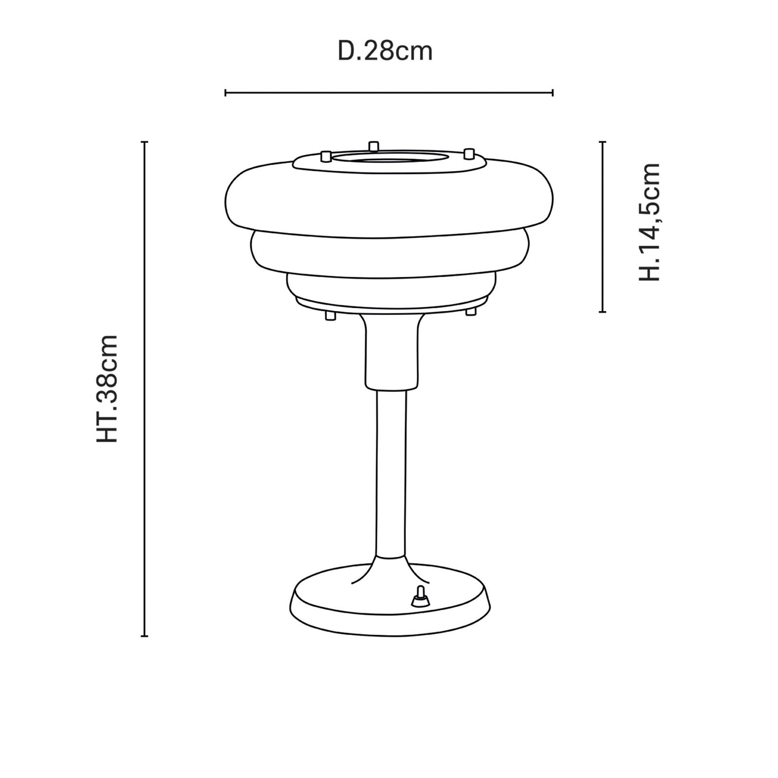 MARKET SET Lampe à poser Sunset, blanc brumeux, verre, E27 MARKET SET Lampe à poser Sunset, blanc brumeux, verre, E27