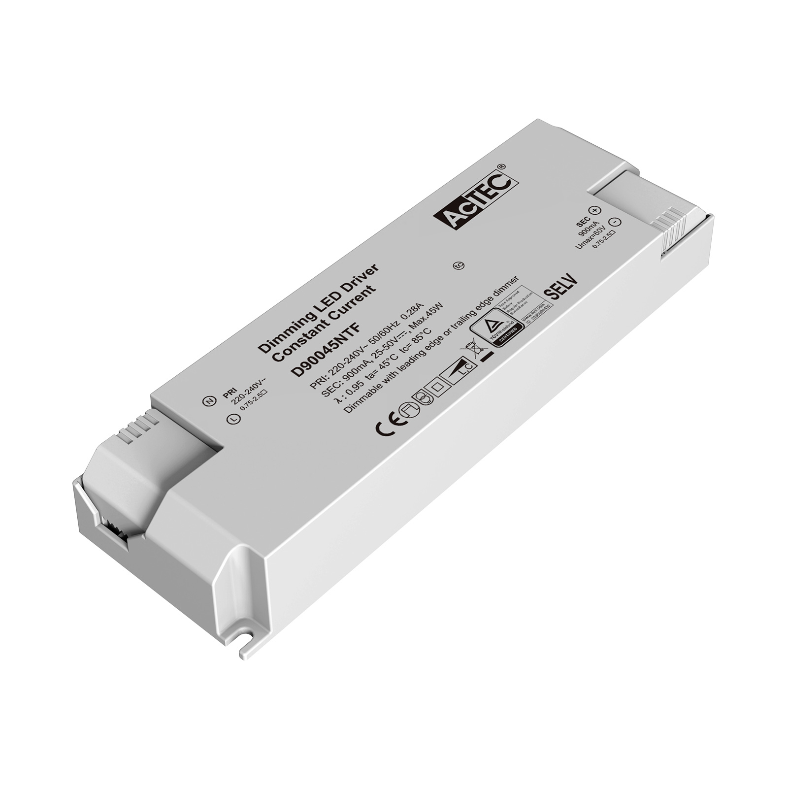 AcTEC Triac LED vezérlő CC max. 45W 900mA