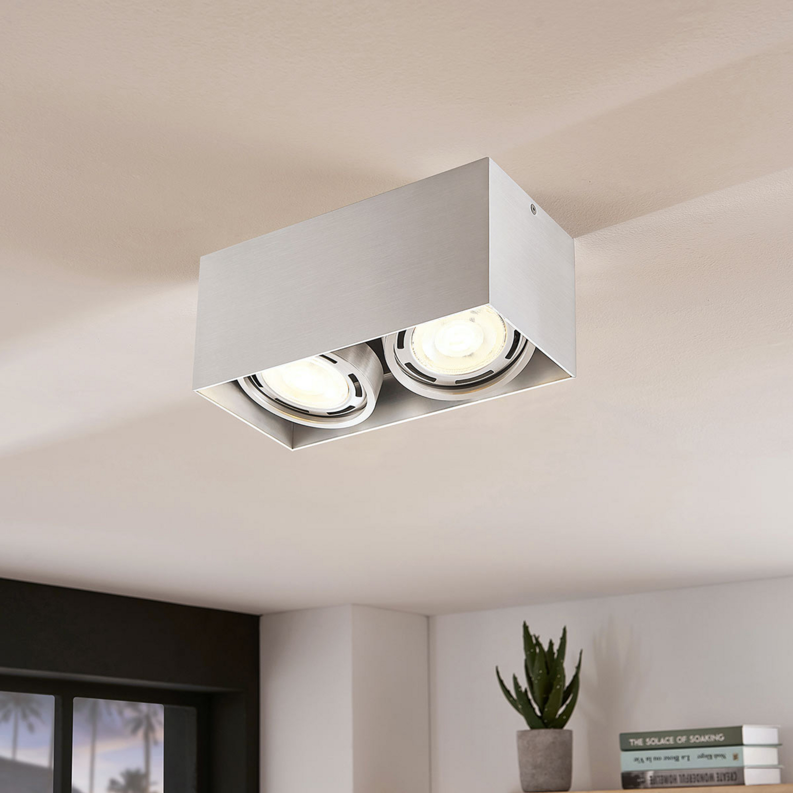 Rosalie LED downlight 2 lyskilder kantet alu | Lampegiganten.no Rosalie LED downlight 2 lyskilder kantet hvit | Lampegiganten.no