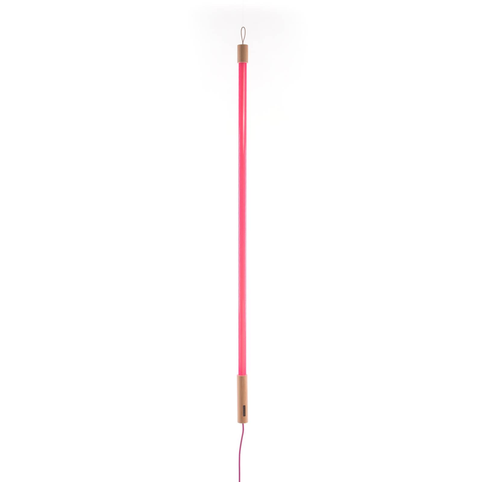 SELETTI LED-Leuchte Linea fuchsia Holzdetails universal