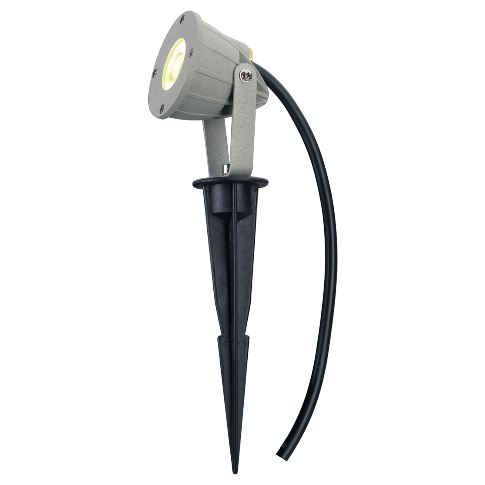 SLV Nautilus Spike LED-hagebelysning med varmhvitt lys - moderne utespotter - aluminium, kunststoff