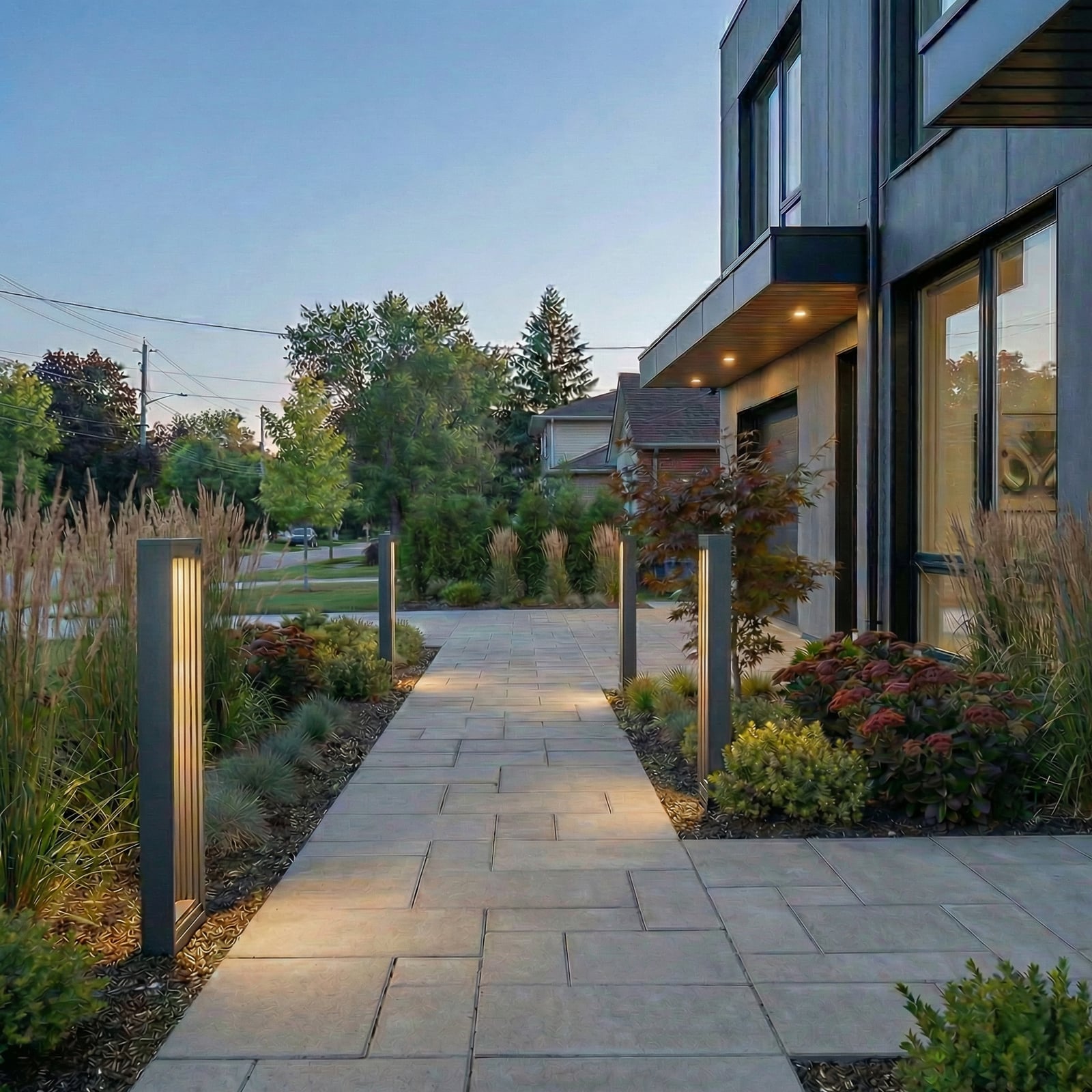 Ashkan LED osvětlení cesty, výška 80 cm, antracitová, IP65 - Lucande