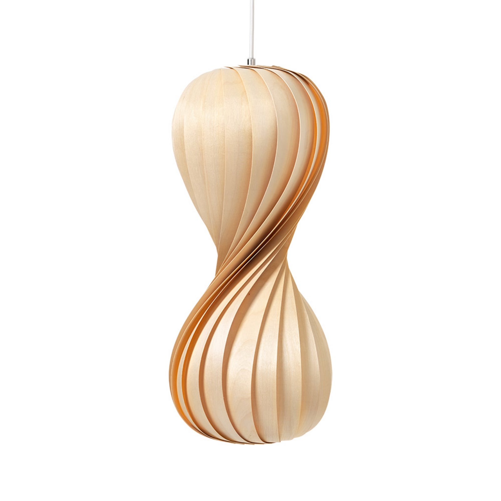 Lampada a sospensione Tom Rossau TR7, legno di betulla, altezza 55 cm, E27