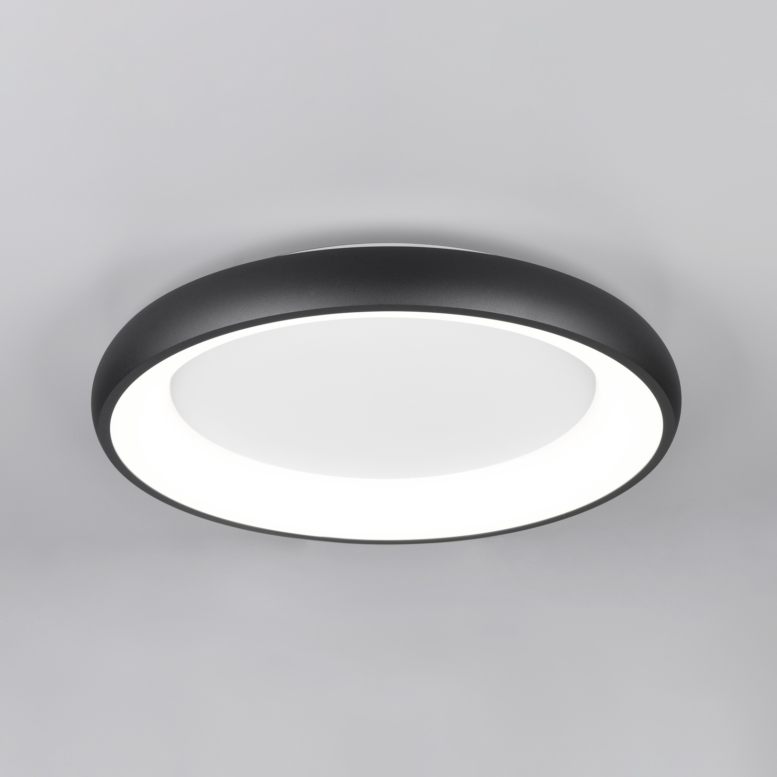 LED-Deckenlampe Cardona, Ø 62 cm, schwarz matt, Metall, CCT