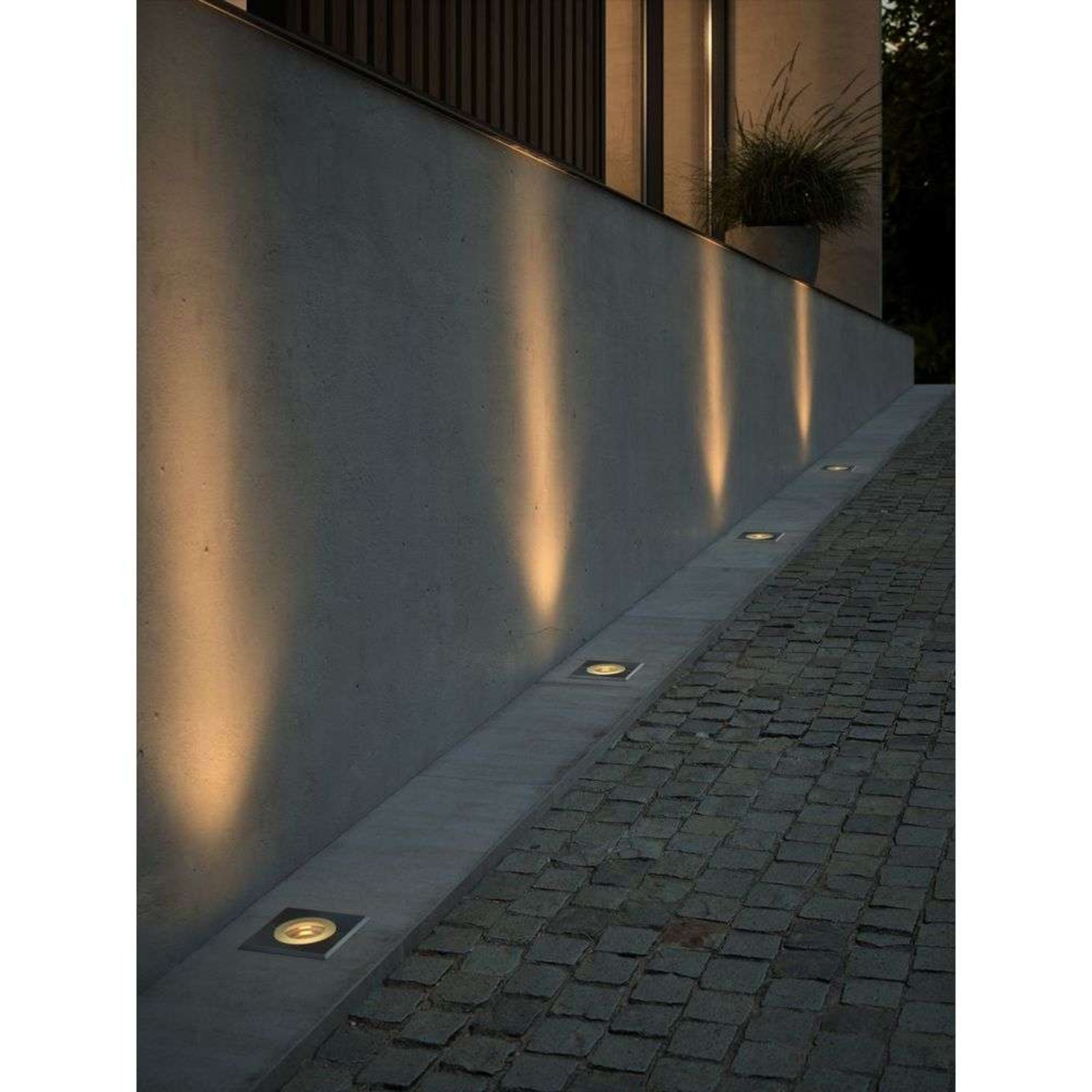 Andor Square Recessed Ground Spot Stainless Steel - Nordlux