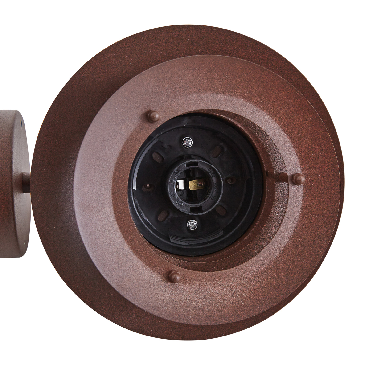 Lindby Meliora outdoor wall light, rust brown, IP44