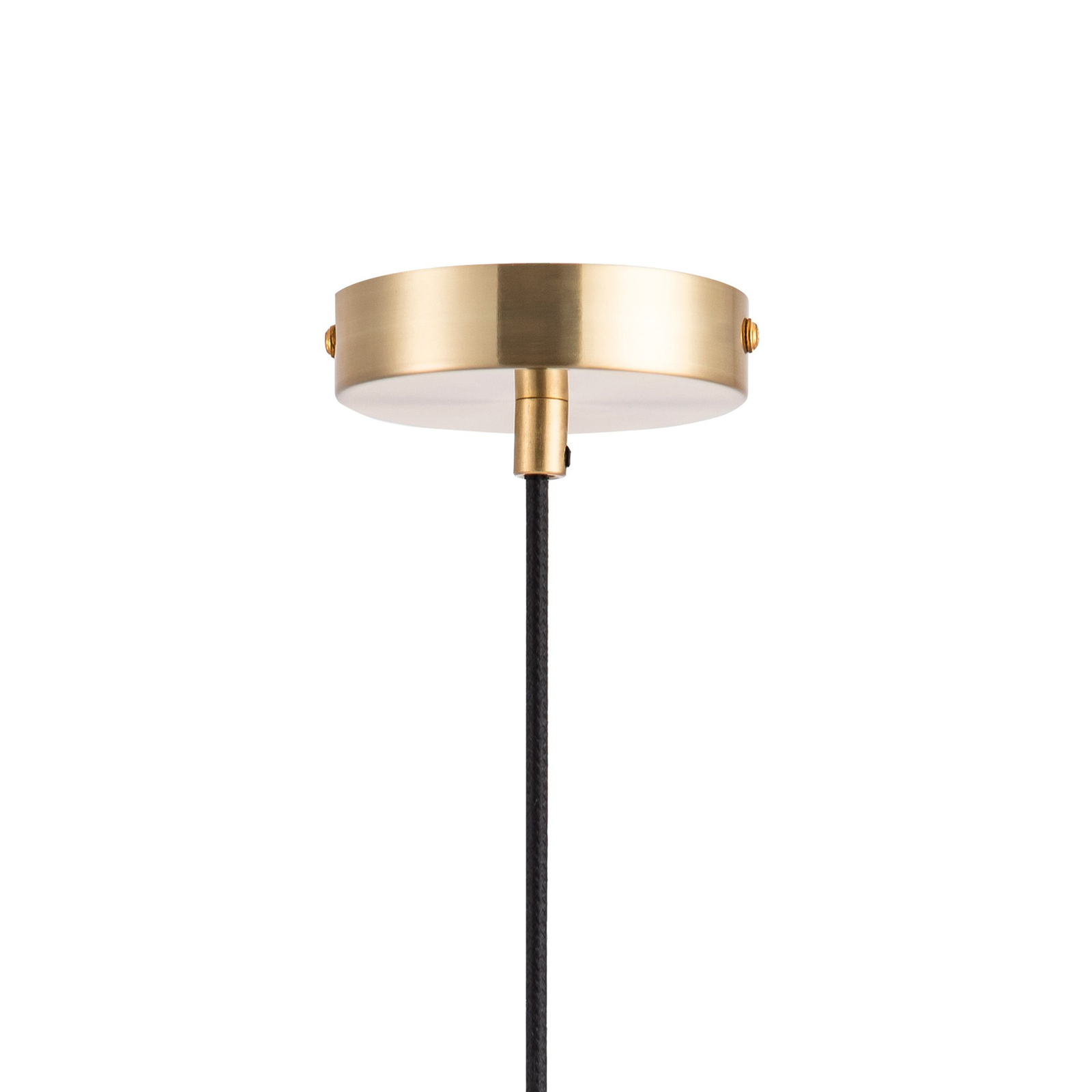 Dyberg Larsen Princess pendant light, opal/brass, Ø 28 cm