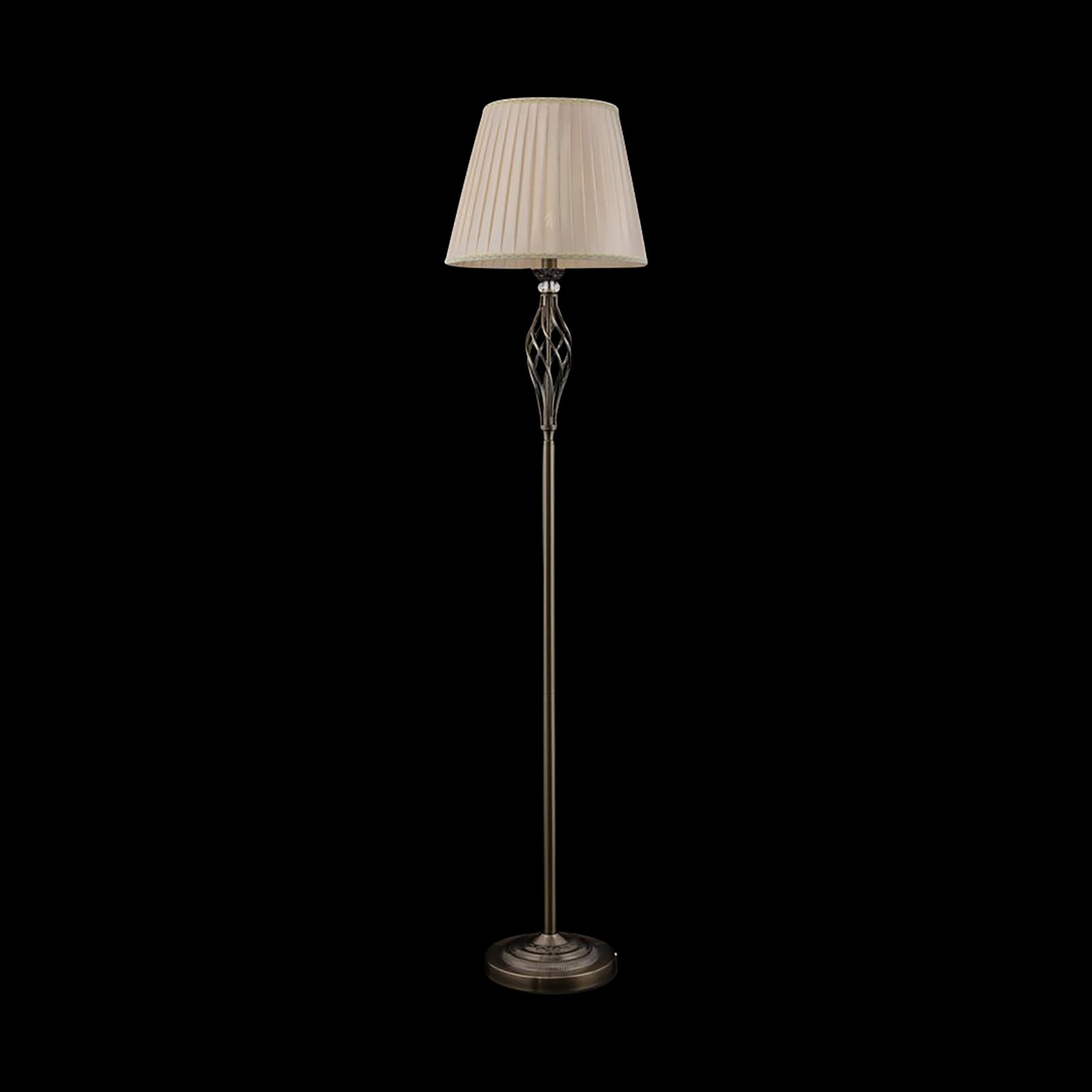Maytoni Grace floor lamp 1-bulb brass/beige