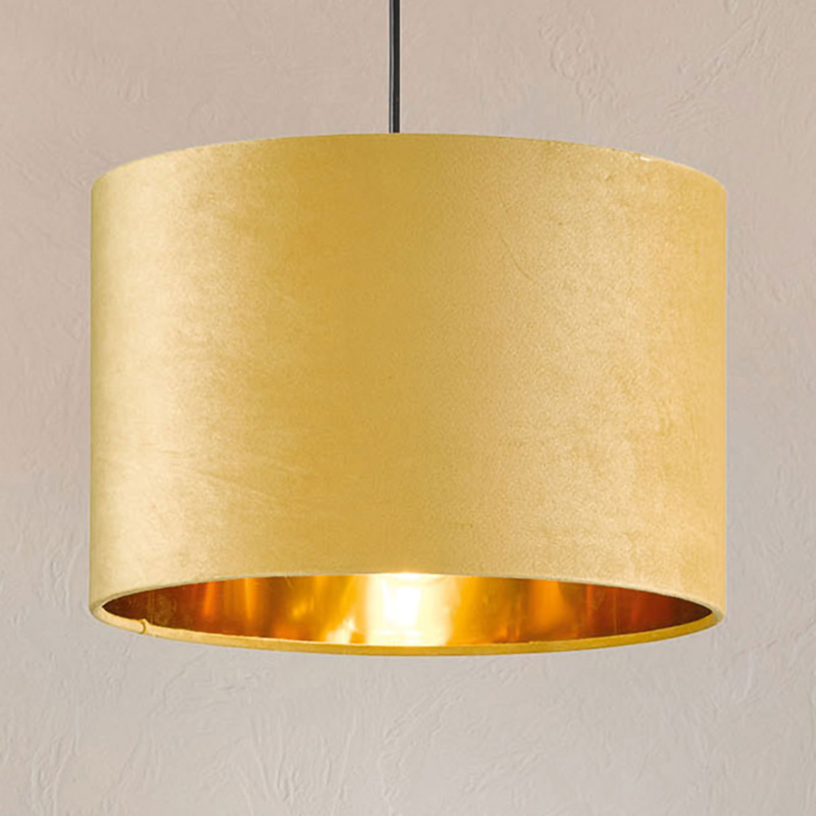 Hängeleuchte Aura mit Samtschirm, Ø 30 cm