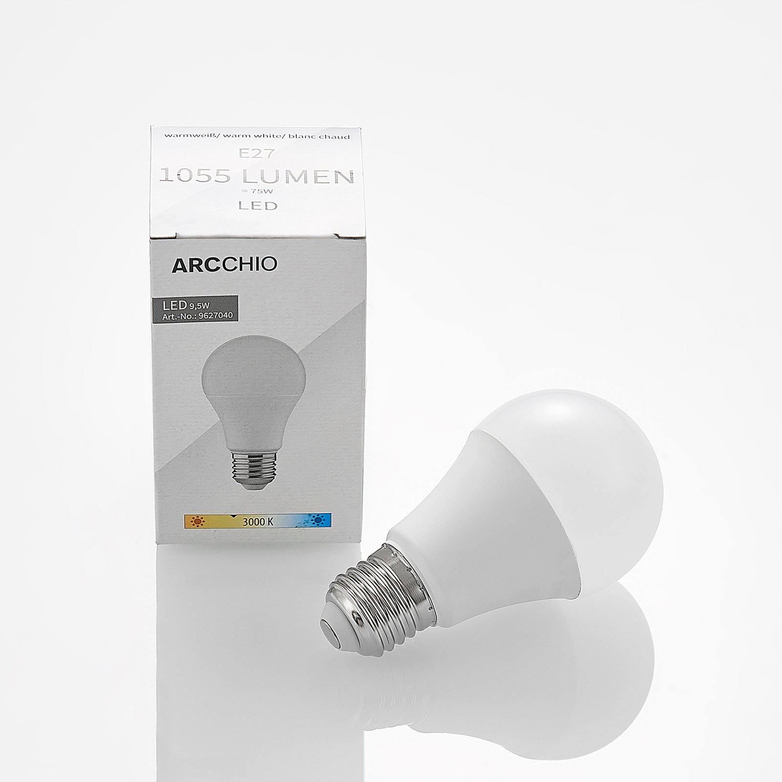 Lâmpada LED 9,5W (1055lm) 3000K E27 - Arcchio