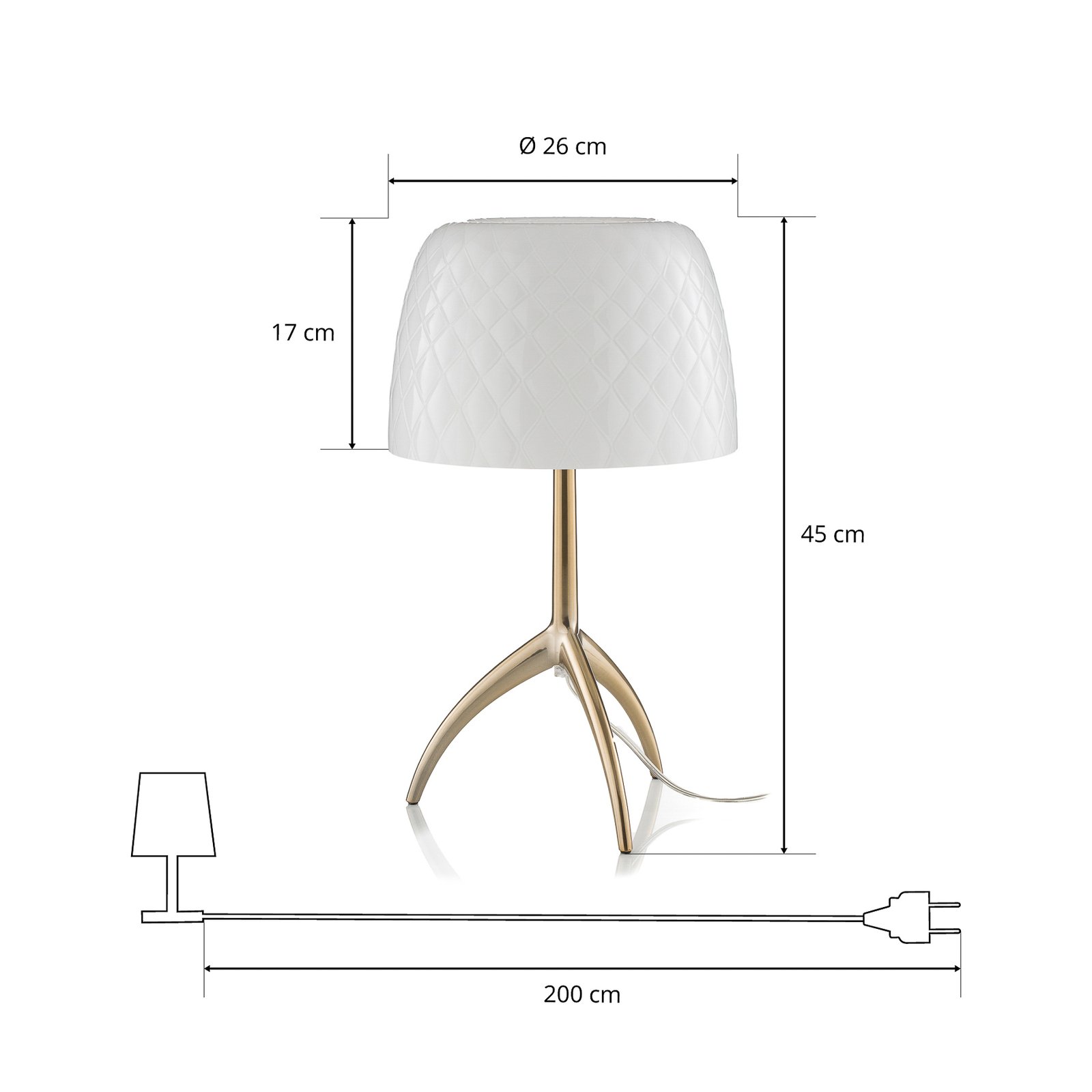 Lumiere Grande 30th Bordslampa Golden/Pastilles Dimm. - Foscarini