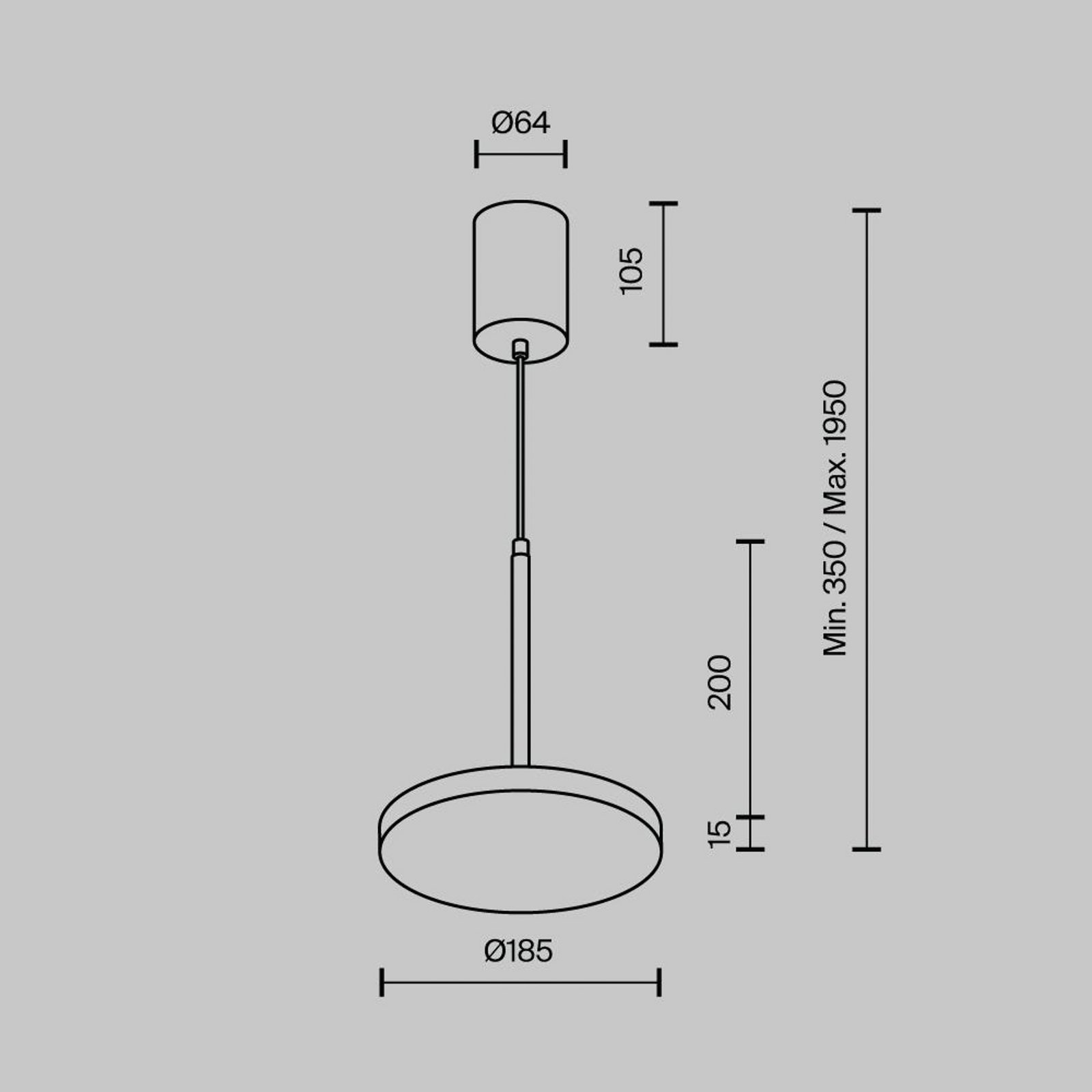 Maytoni Lampă suspendată LED Plato, alb, Ø 18,5 cm, aluminiu