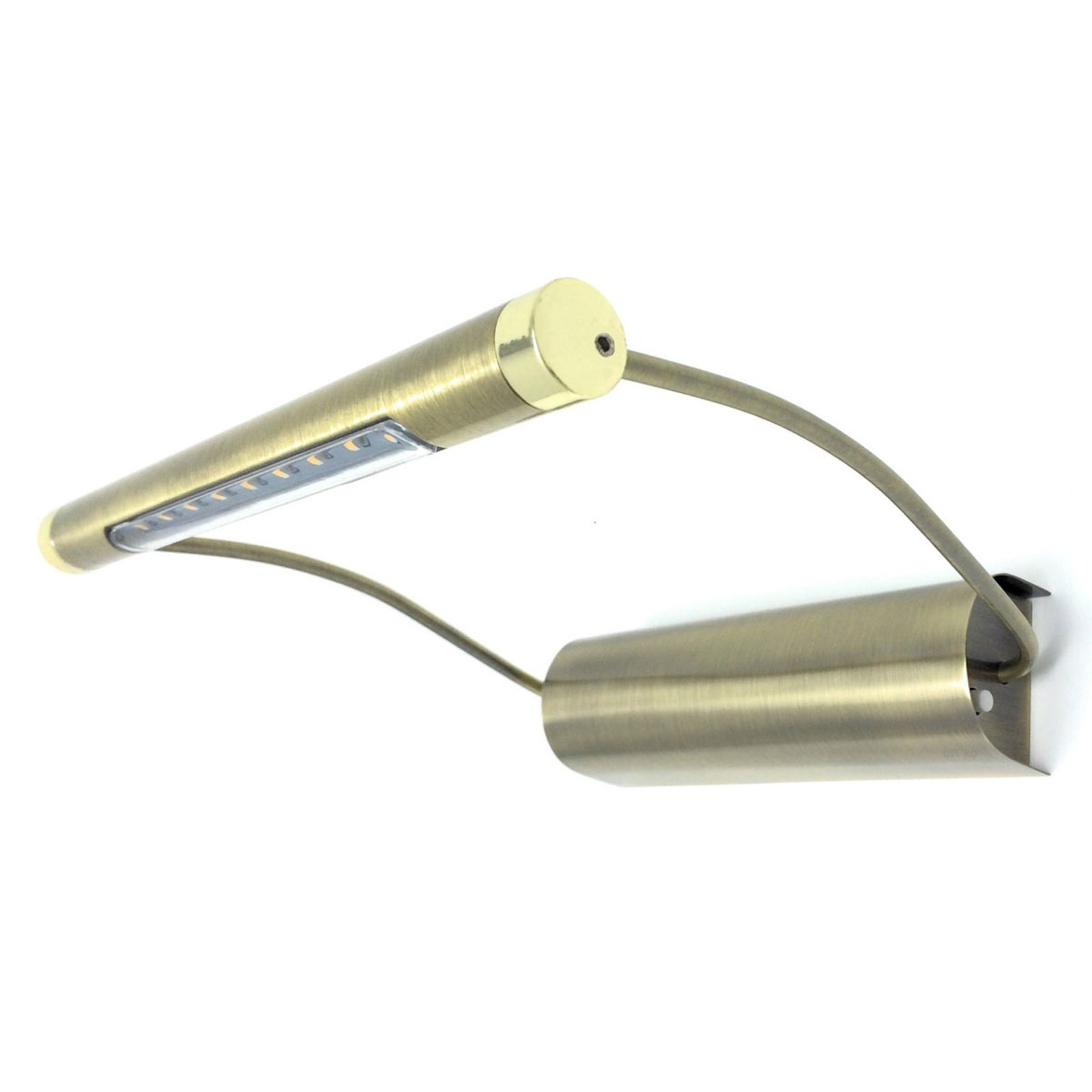 Tommy LED picture light, brass-coloured, battery-operated