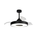 Coin LED-Deckenventilator, schwarz, DC leise, CCT - Mantra