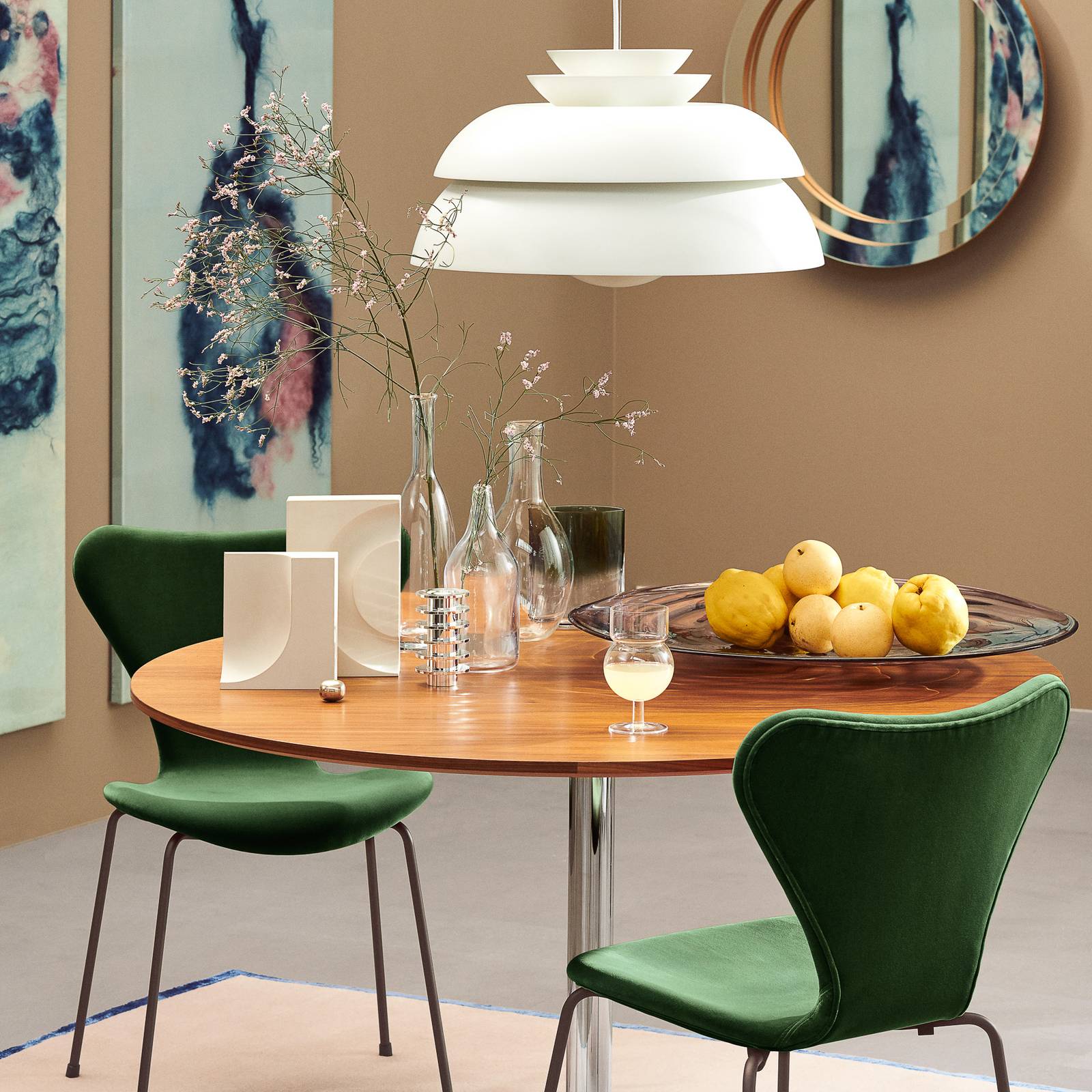 FRITZ HANSEN Concert P3 lampa wisząca biała Ø 55 cm
