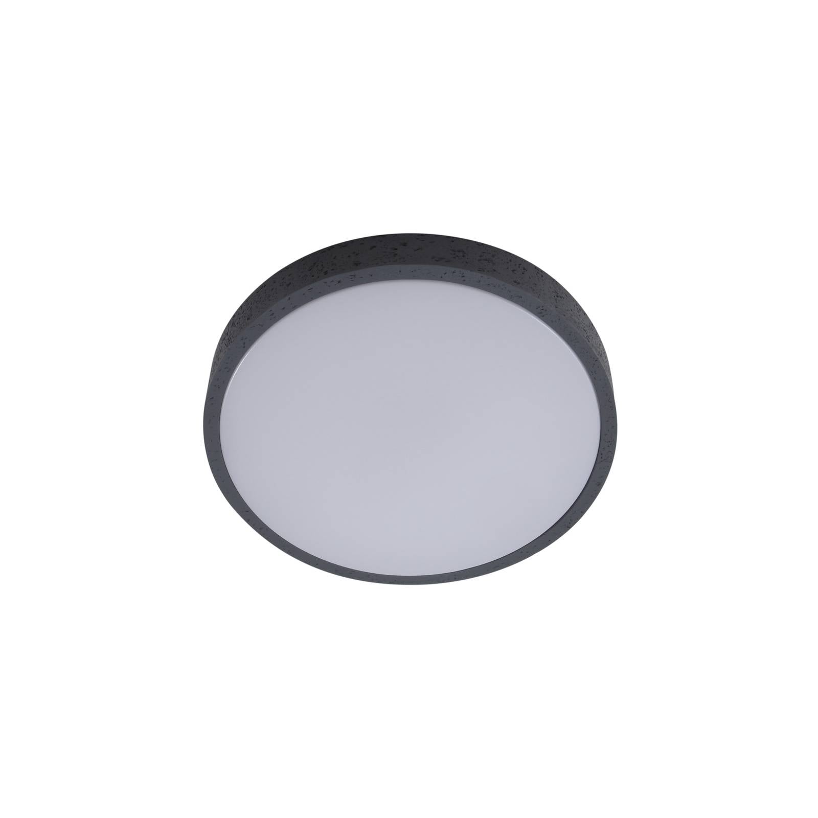 Lindby LED-Deckenleuchte Manala, betongrau, RGB, CCT, Remote