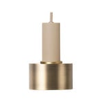 Collect Lustră Pendul Disc Low Brass/Cashmere - Ferm Living