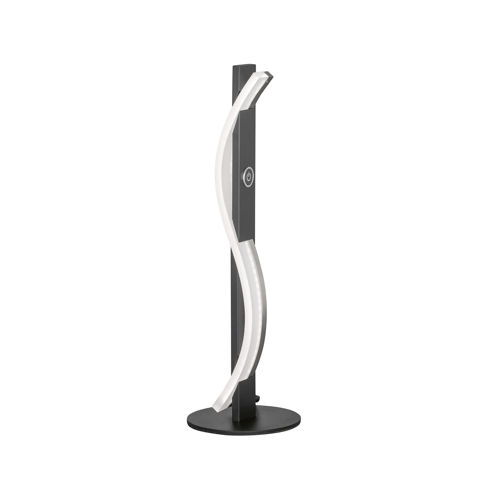 BRIDGE LED stolna lampa, crna, visina 41 cm, metalna, prigušivač