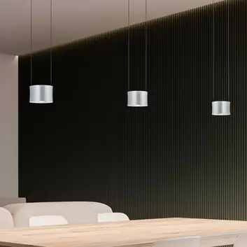 Stina Wohnen 3-flg Schöner LED-Hängeleuchte nickel