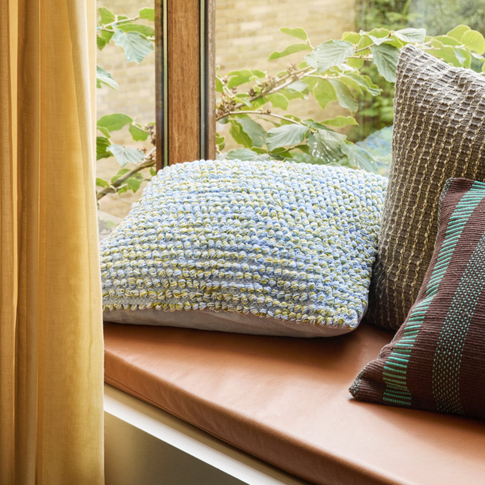 Cuscino Blend azzurro, lunghezza 40 cm - Hübsch