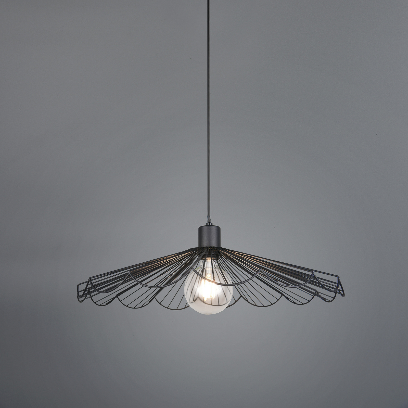 Lámpara colgante Margarita, Ø 50 cm, negro, E27, metal Lámpara colgante Margarita, Ø 50 cm, negro, E27, metal