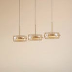 Lucande LED-Hängeleuchte Martis, amber, 3-flg., dimmbar