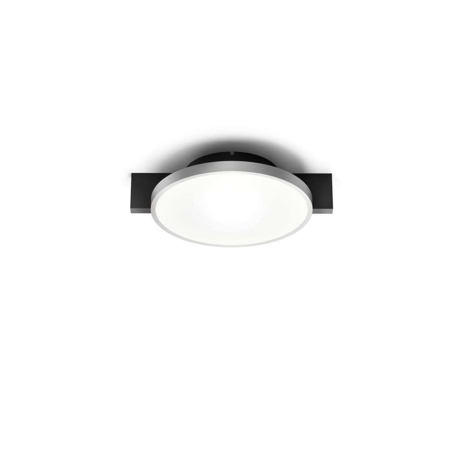 Inlay Round C1 Plafond Matt Black/Satin Silver - Light-Point