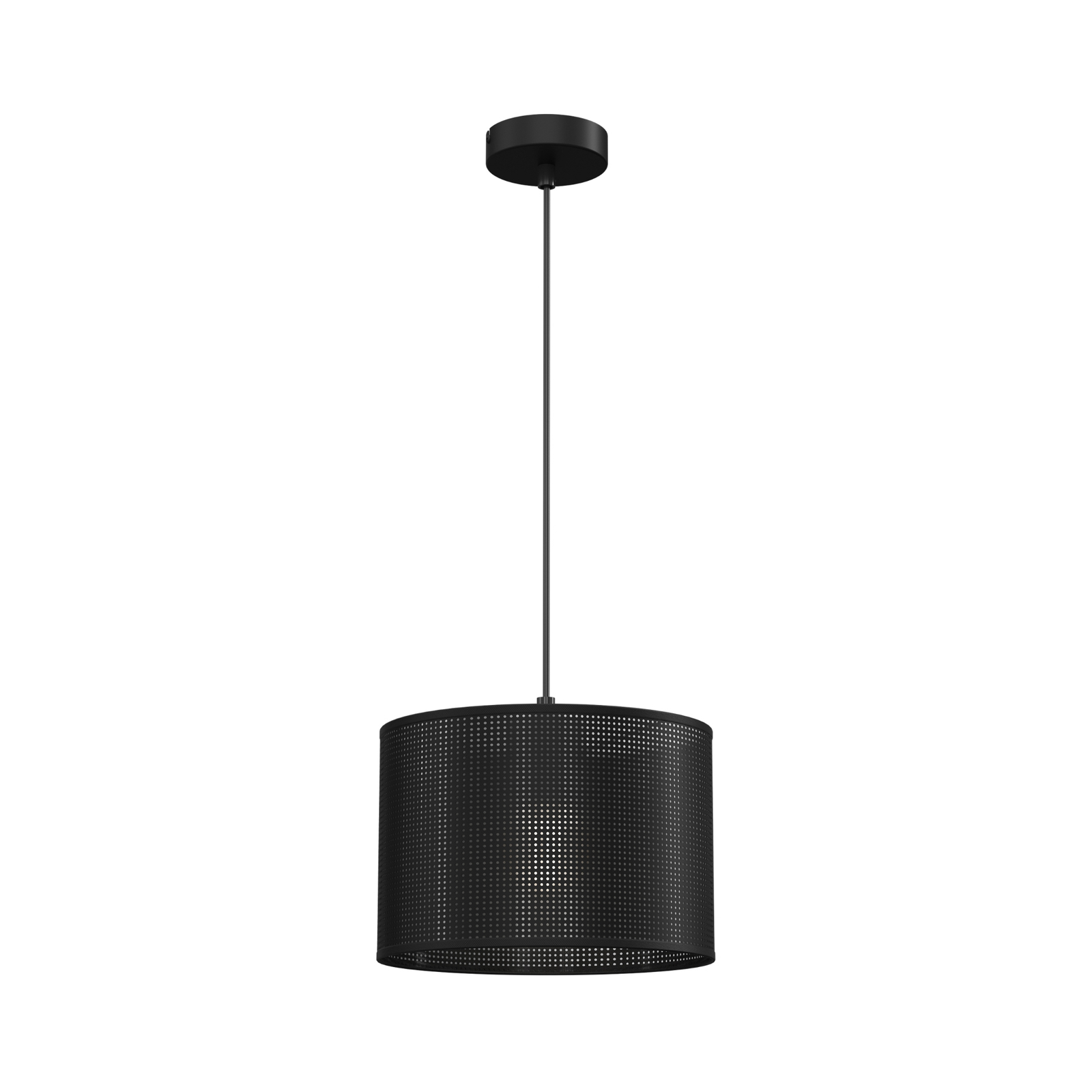Suspension Jovin, une lampe, Ø 25cm, noire