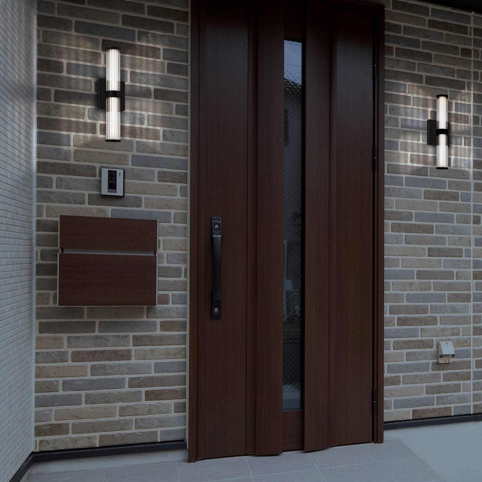 LED-Außenwandleuchte FAYTON, schwarz, Höhe 36 cm Metall IP44 günstig online kaufen